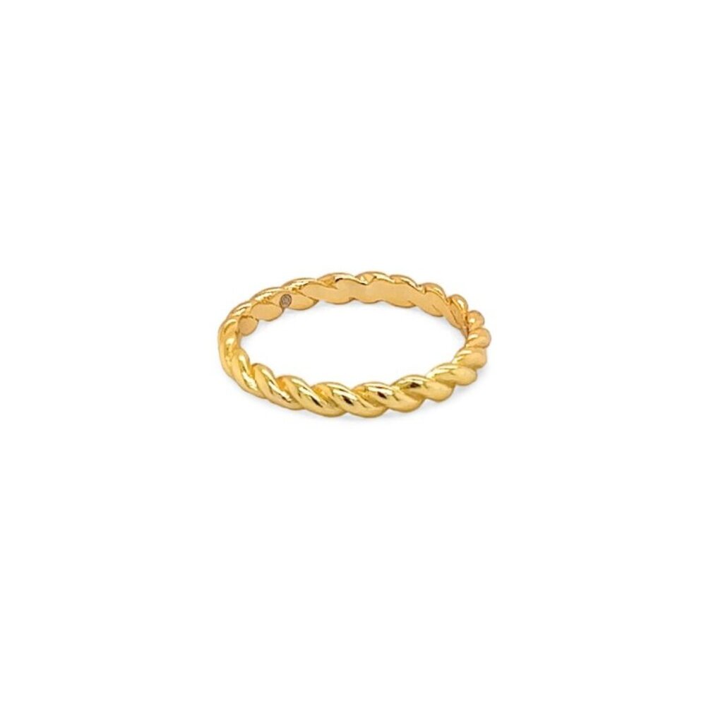 NWT Hailey Rope Ring // 14K Gold Vermeil (Size 7)